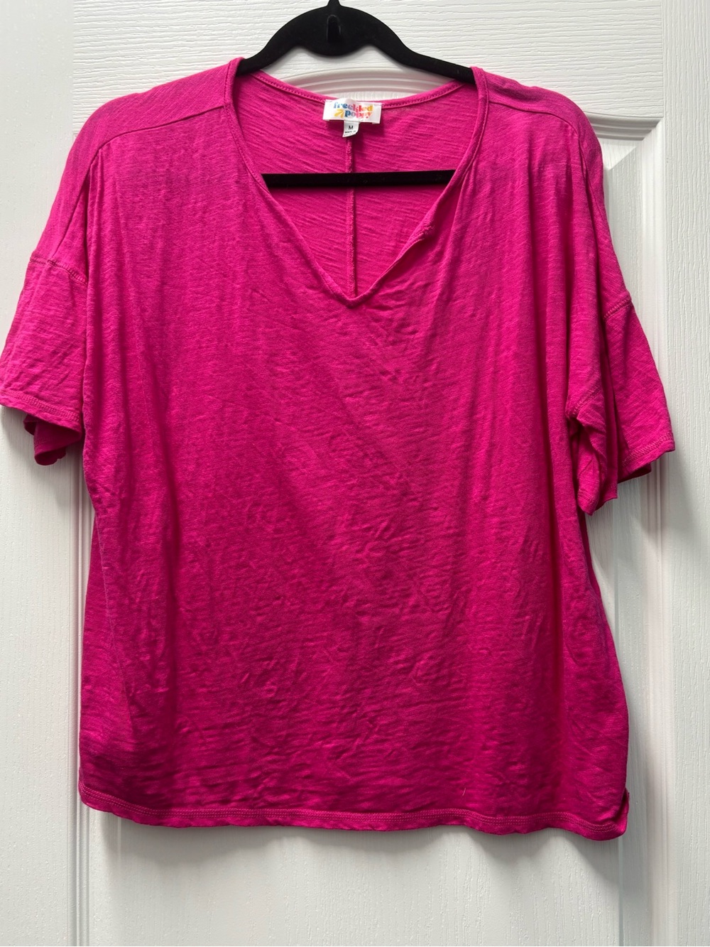 Bright Pink Women's V-Neck Tee